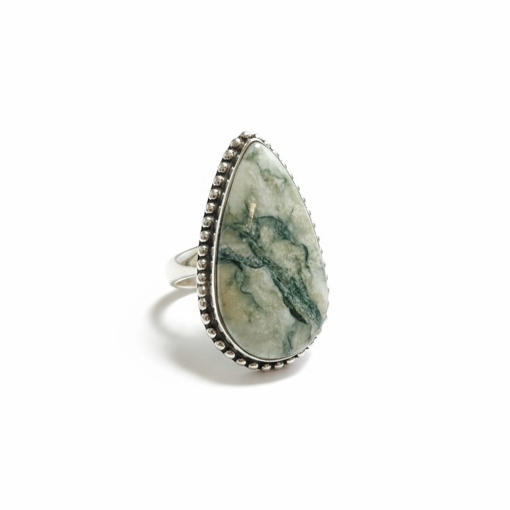 NEW TREE AGATE RING